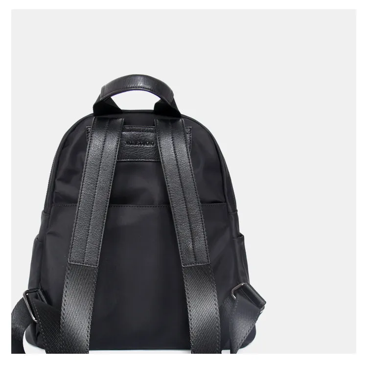 Womens Nylon Backpack Black Travel Backpack Purse Nylon Black School Rucksack for Ladies