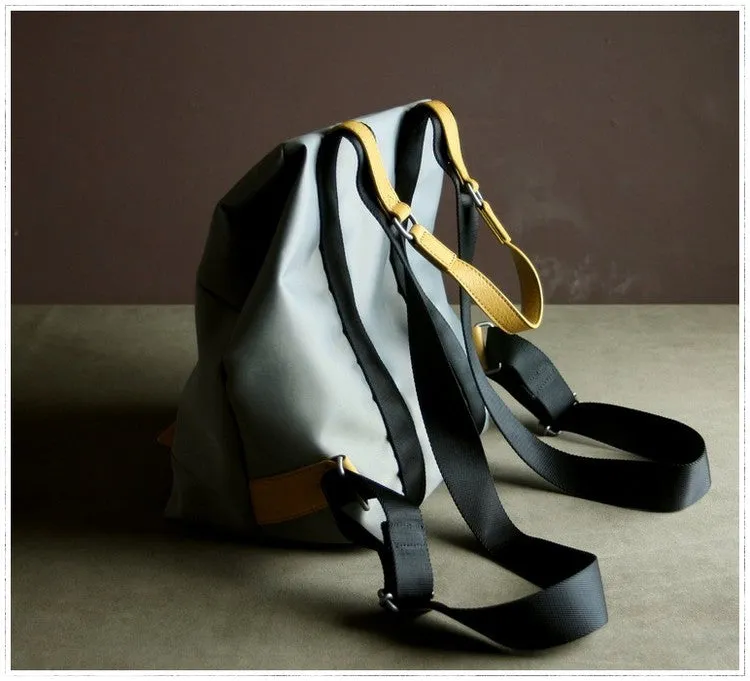 Womens Nylon Backpack Gray Best Satchel Backpack Purse Nylon School Rucksack for Ladies