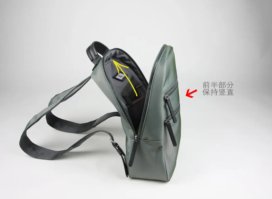 Womens Nylon Backpack Purse Khaki Best Satchel Backpack Nylon School Rucksack for Ladies