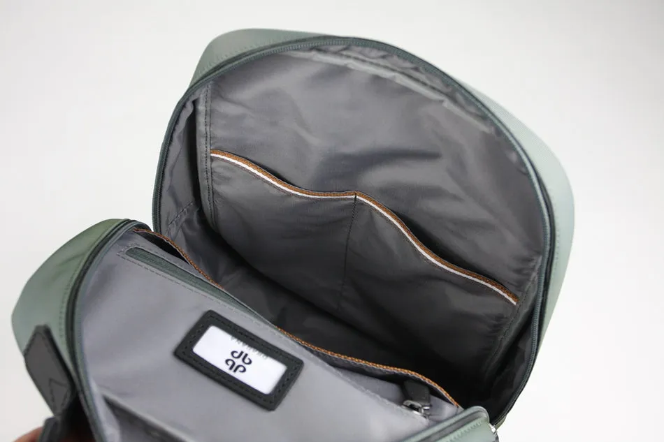 Womens Nylon Backpack Purse Khaki Best Satchel Backpack Nylon School Rucksack for Ladies