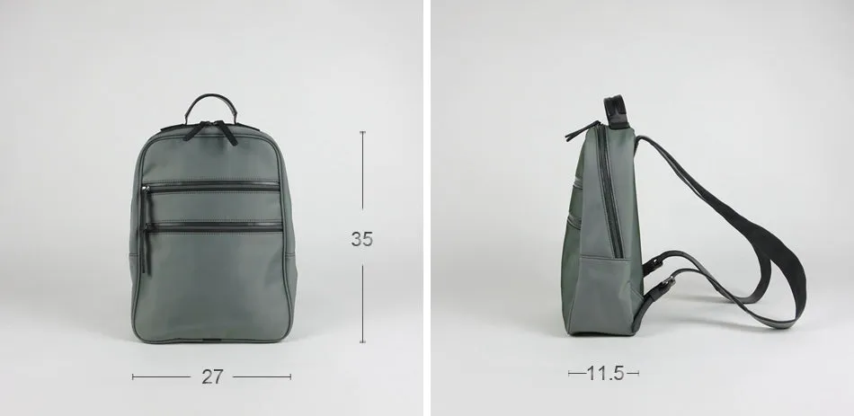 Womens Nylon Backpack Purse Khaki Best Satchel Backpack Nylon School Rucksack for Ladies