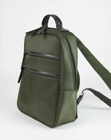Womens Nylon Backpack Purse Khaki Best Satchel Backpack Nylon School Rucksack for Ladies