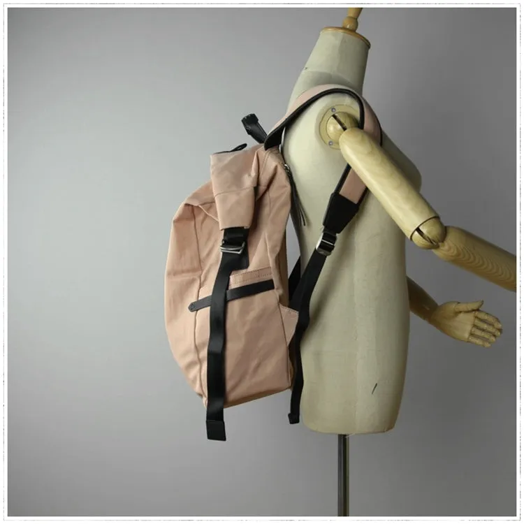 Womens Nylon Large Backpack Purse Dark Green Nylon Travel Backpack School Rucksack for Ladies