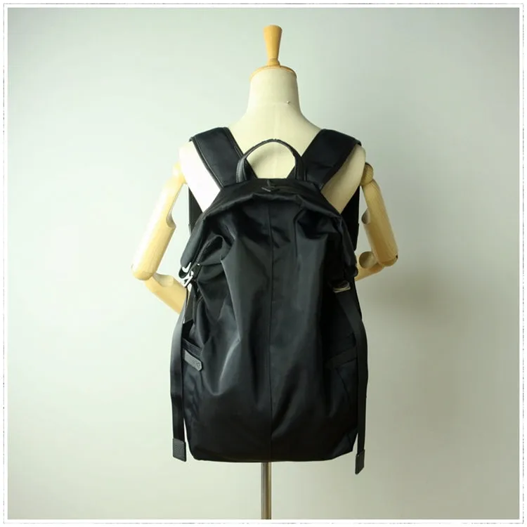 Womens Nylon Large Backpack Purse Navy Nylon Travel Backpack School Rucksack for Ladies