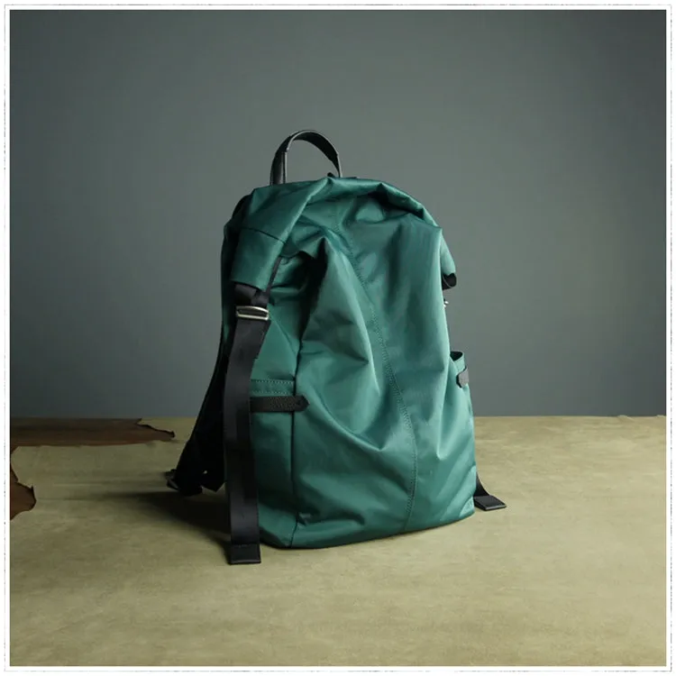 Womens Nylon Large Backpack Purse Navy Nylon Travel Backpack School Rucksack for Ladies