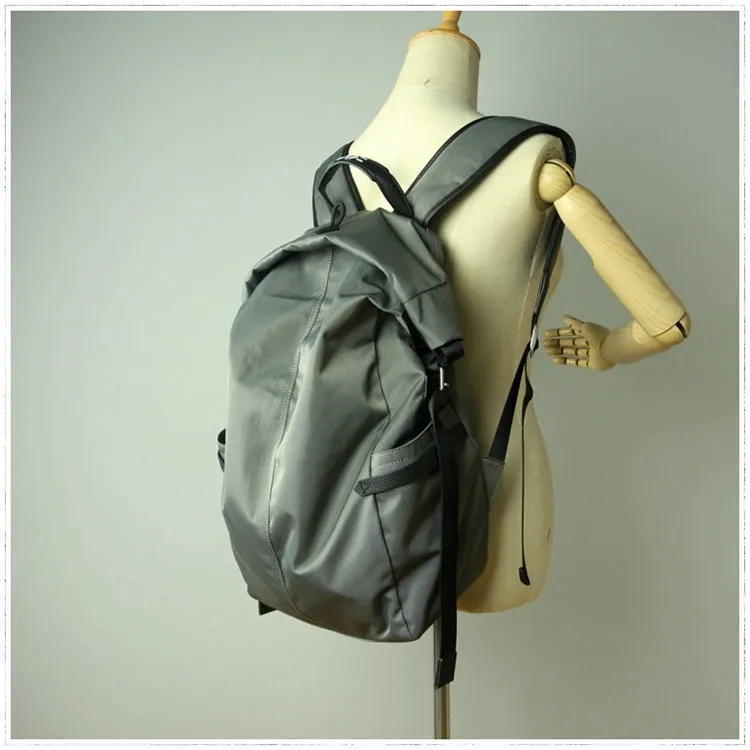 Womens Nylon Large Backpack Purse Navy Nylon Travel Backpack School Rucksack for Ladies