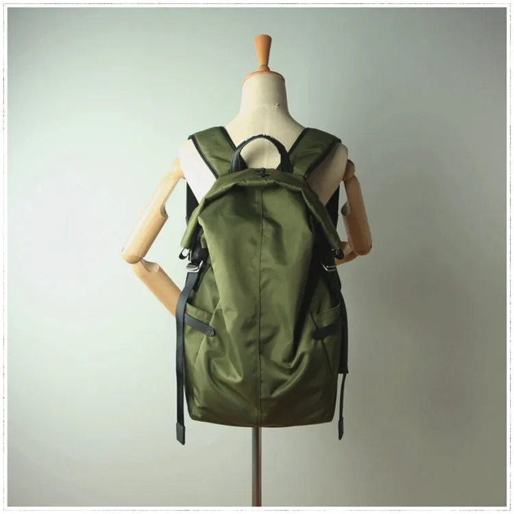 Womens Nylon Large Backpack Purse Navy Nylon Travel Backpack School Rucksack for Ladies