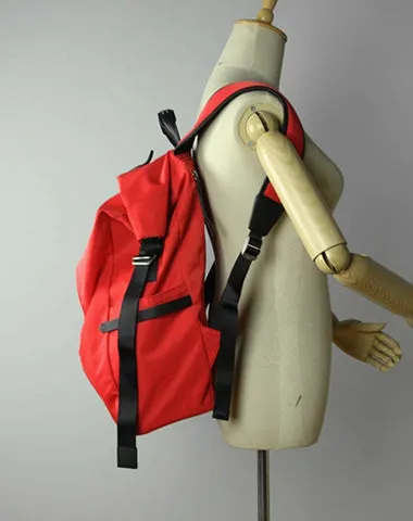Womens Nylon Large Backpack Purse Pink Nylon Travel Backpack School Rucksack for Ladies