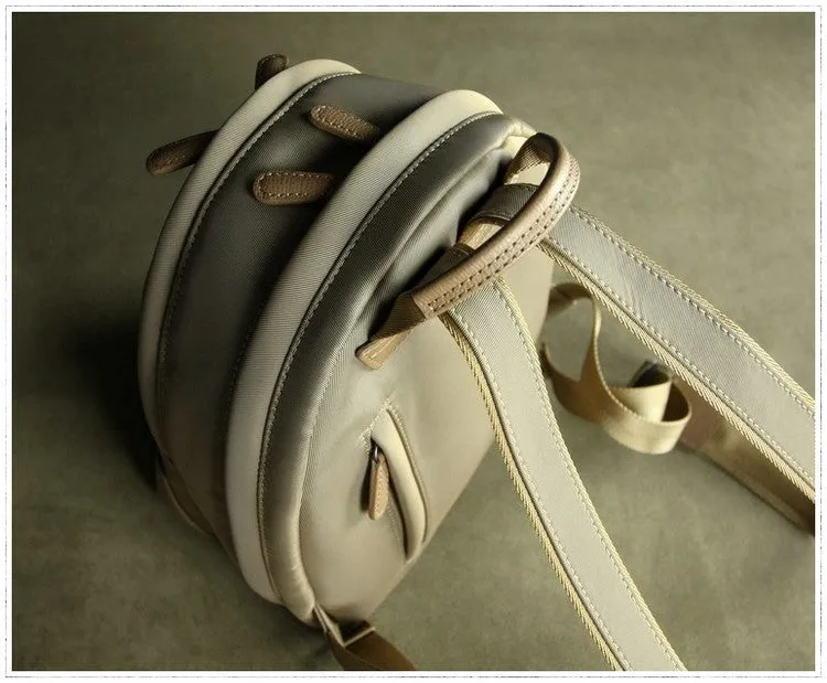 Womens Nylon Small Backpack Purse Coffee Best Mini Backpack Purse Nylon Rucksack for Ladies