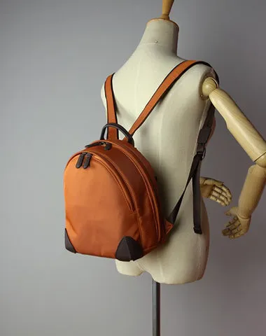 Womens Nylon Small Backpack Purse Light Gray&Yellow Best Mini Backpack Purse Nylon Rucksack for Ladies