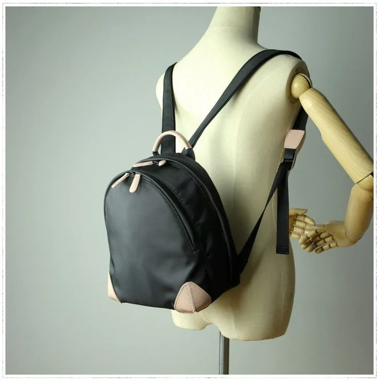 Womens Nylon Small Backpack Purse Light Gray&Yellow Best Mini Backpack Purse Nylon Rucksack for Ladies
