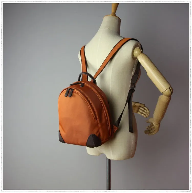 Womens Nylon Small Backpack Purse Light Gray&Yellow Best Mini Backpack Purse Nylon Rucksack for Ladies